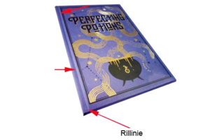 Violettes Heißfolienprägung Hardcover-Buch mit Rahmen