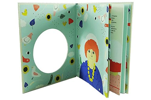 Individueller Kinderbuchdruck mit Stanzung